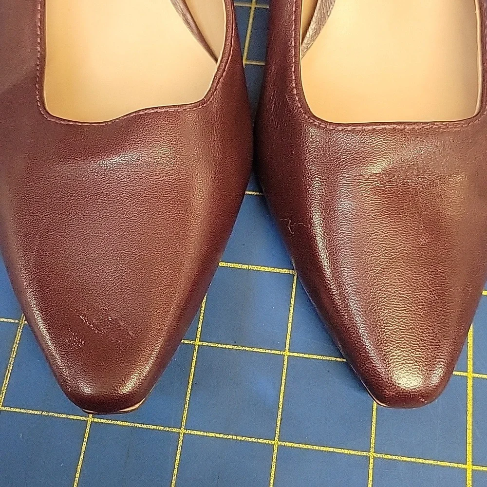 Naturalizer 27 Licia Pointed Toe Pumps Size 7.5M Leather New Burgandy/Wine - Picture 11 of 12